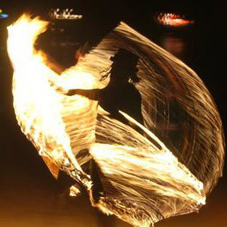 fire bull whip fire performer india performers without borders