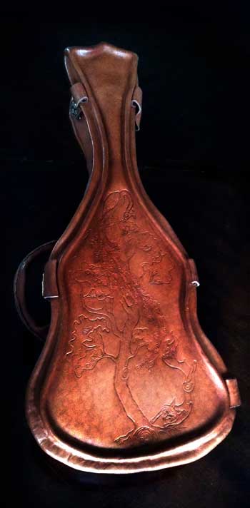 Leather work ukulele case